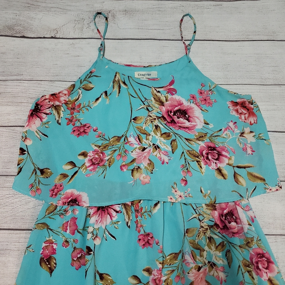 Cloud & Sky Floral Mini Summer Dress - Picture 4 of 5